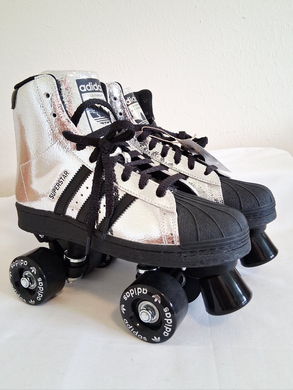 Adidas Originals Superstar 82 Roller Skate Silver Metallic Black